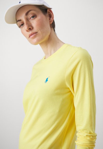 Polo Ralph Lauren LONG SLEEVE JERSEY CREWNECK TEE - Tops ar garām piedurknēm - coastal yellow
