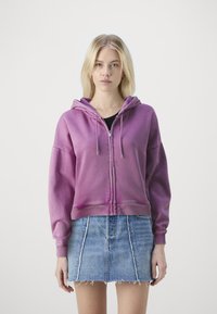 GAP ABBREVIATED HOODIE - Zip-up sweatshirt - cattelya orchid
