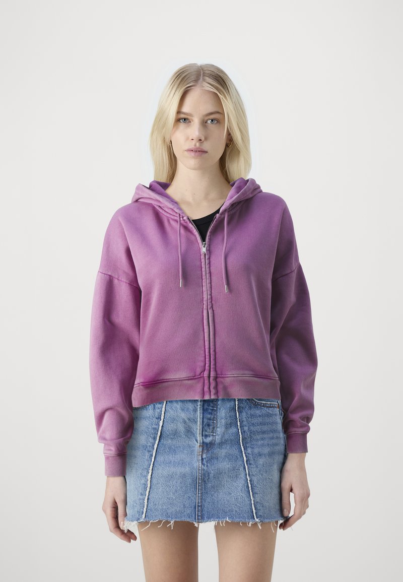 GAP ABBREVIATED HOODIE - Zip-up sweatshirt - cattelya orchid
