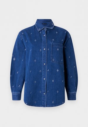 CITY - Blúzka so zapínaním na gombíky - blue