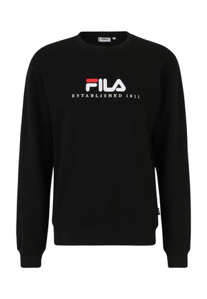 Sort sweatshirt med lange ærmer, rund hals og ribbede manchetter. Har et broderet ”FILA” logo i hvid og rød samt teksten ”ESTABLISHED 1911”.