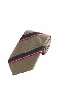 Next PATTERN - Cravate - neutral brown stripe