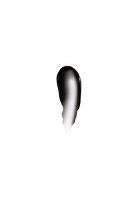 Échantillon de maquillage dégradé noir et blanc, présentant une texture lisse et brillante avec une extrémité effilée, sur un fond blanc uni.