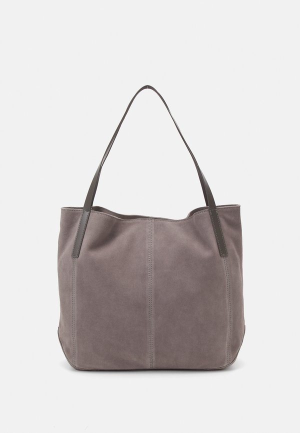 LEATHER - Tote bag - anthracite