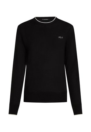 KARL LAGERFELD, SIGNATURE - Striktrøje - black