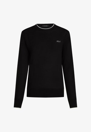 KARL LAGERFELD, SIGNATURE - Striktrøje - black
