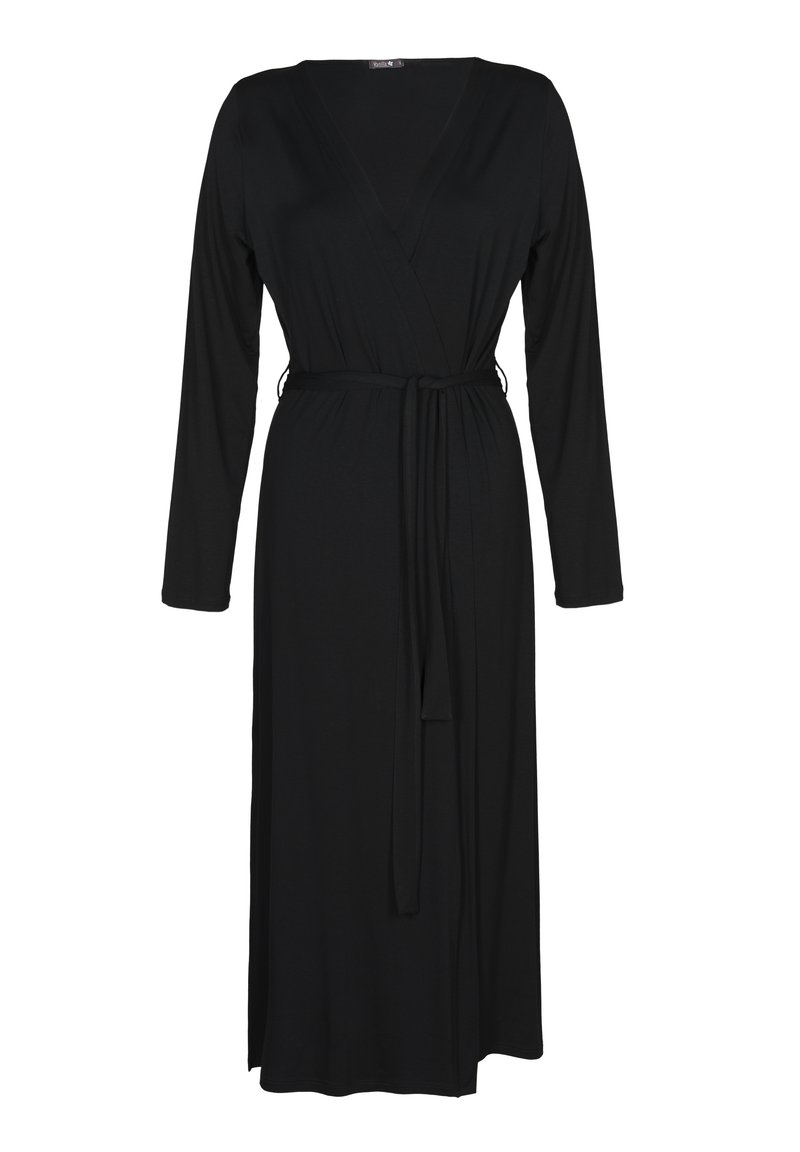 Damen Nachthemden | Oh Zuza Bademantel schwarz/anthrazit - BU23665 Damen Nachthemden | Oh Zuza Bademantel schwarz/anthrazit - BU23665