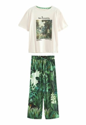 HENRI ROUSSEAU SHORT SLEEVE REGULAR FIT SET - Nattplagg set - green