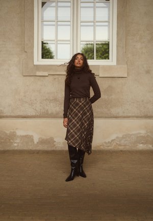 Culture, CULISOBELLA - A-line skirt - brown check