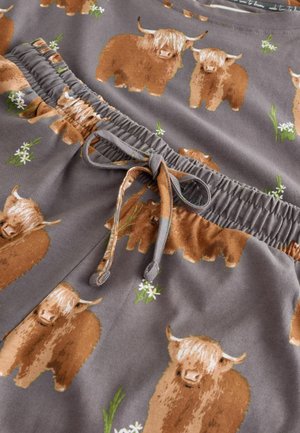 Next HAMISH THE HIGHLAND COW SHORT SLEEVE SET - Pyjama set - charcoal grey