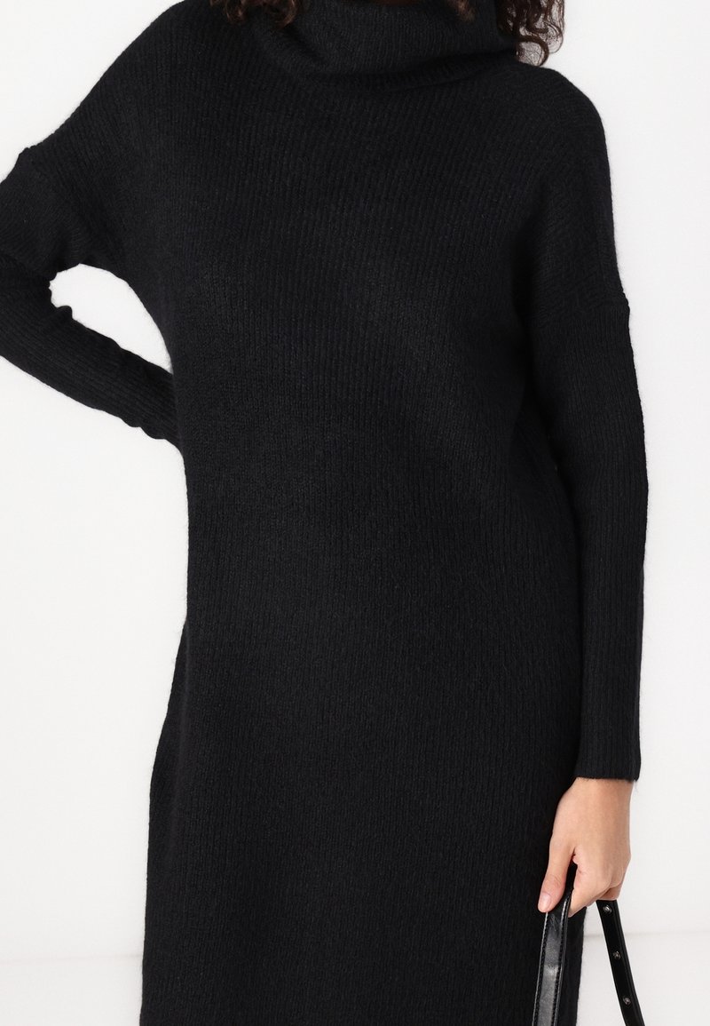 V Neck Womens Midi Jumper Dress ONLY Jumper Dress Black (Pre-owned) Zalando