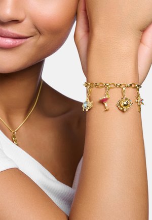 THOMAS SABO, CHARM-ANHÄNGER WELTKUGEL - Anhänger - gelbgoldfarben, türkis, rot, orange, grün, blau, weiß