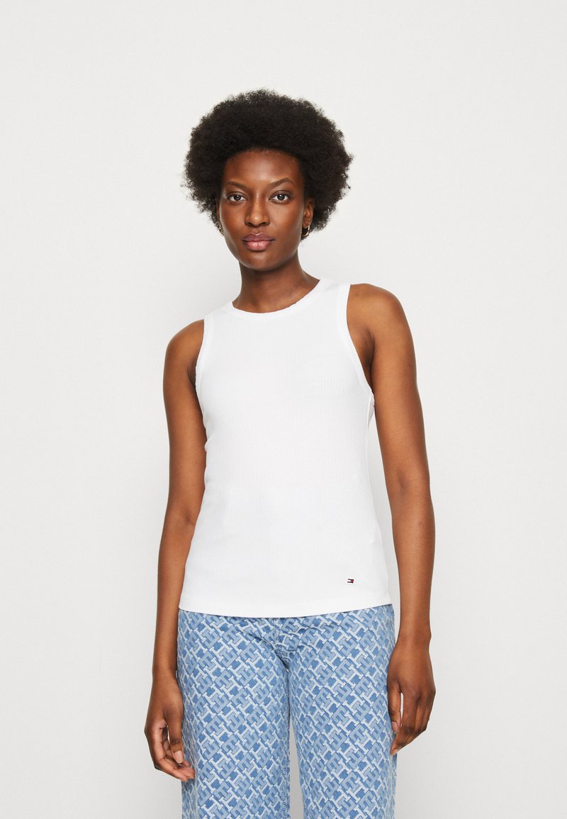 Tommy Hilfiger SLIM TANK - Viršus - optic white