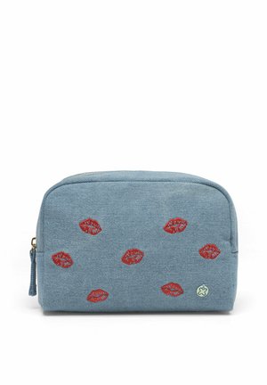 KOSMETIKT MIT STICKEREI - Toilettas - blau