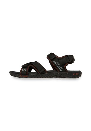 MIT KLETTVERSCHLÜSSEN - Walking sandals - black