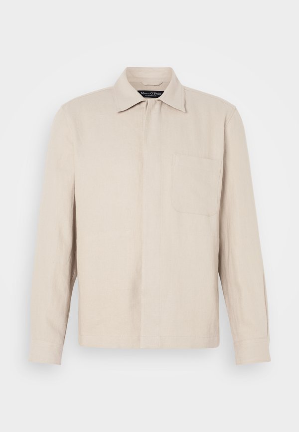 CAMP COLLAR OVERSHIRT ONE CHEST AND SIDESEAM POCKET STRAIGHT HEM - Light jacket - beige4