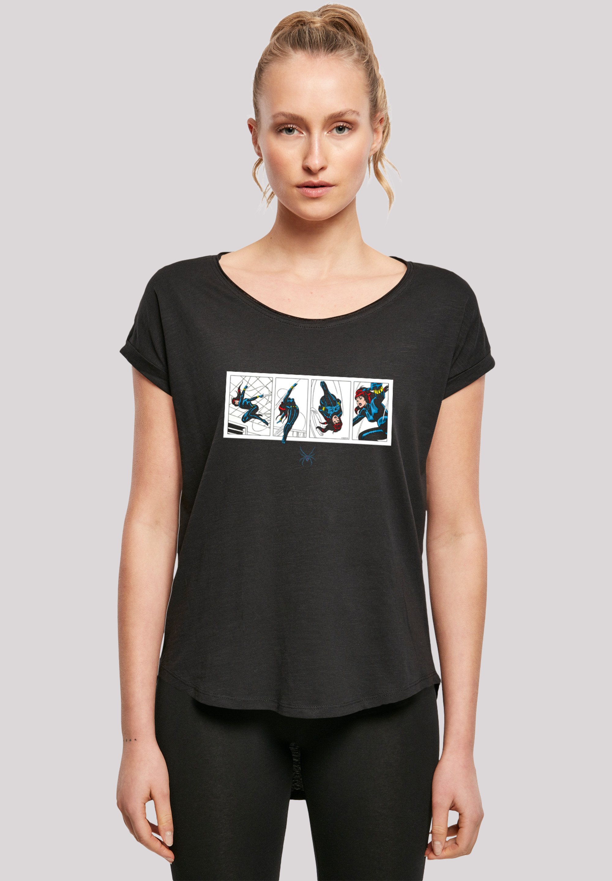 Marvel Black Widow T-Shirt Donna Manica Corta: Maglietta Ufficiale In 100% Cotone Organico, Taglie S-M-L-XL