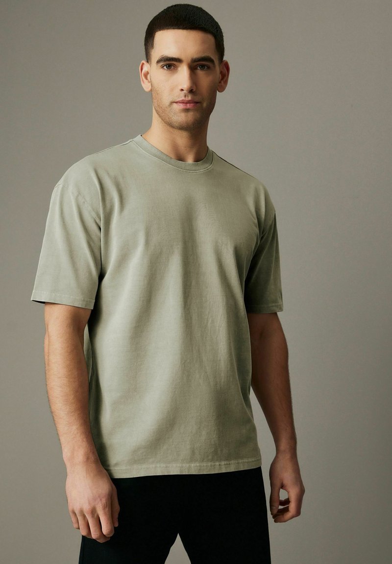 Next HEAVYWEIGHT - Tricou basic - sage green garment dye