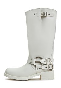 Bottes de cowboy / motard - off white