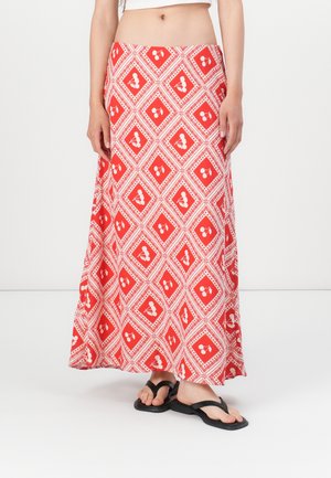 BLEND BIAS CUT MAXI - Maxi skirt - red