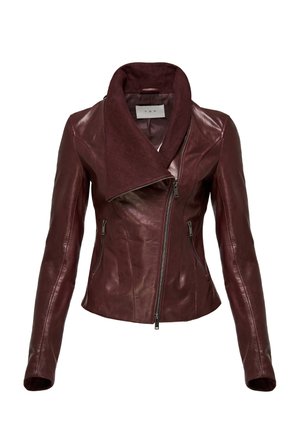 Leren jas - bordeaux