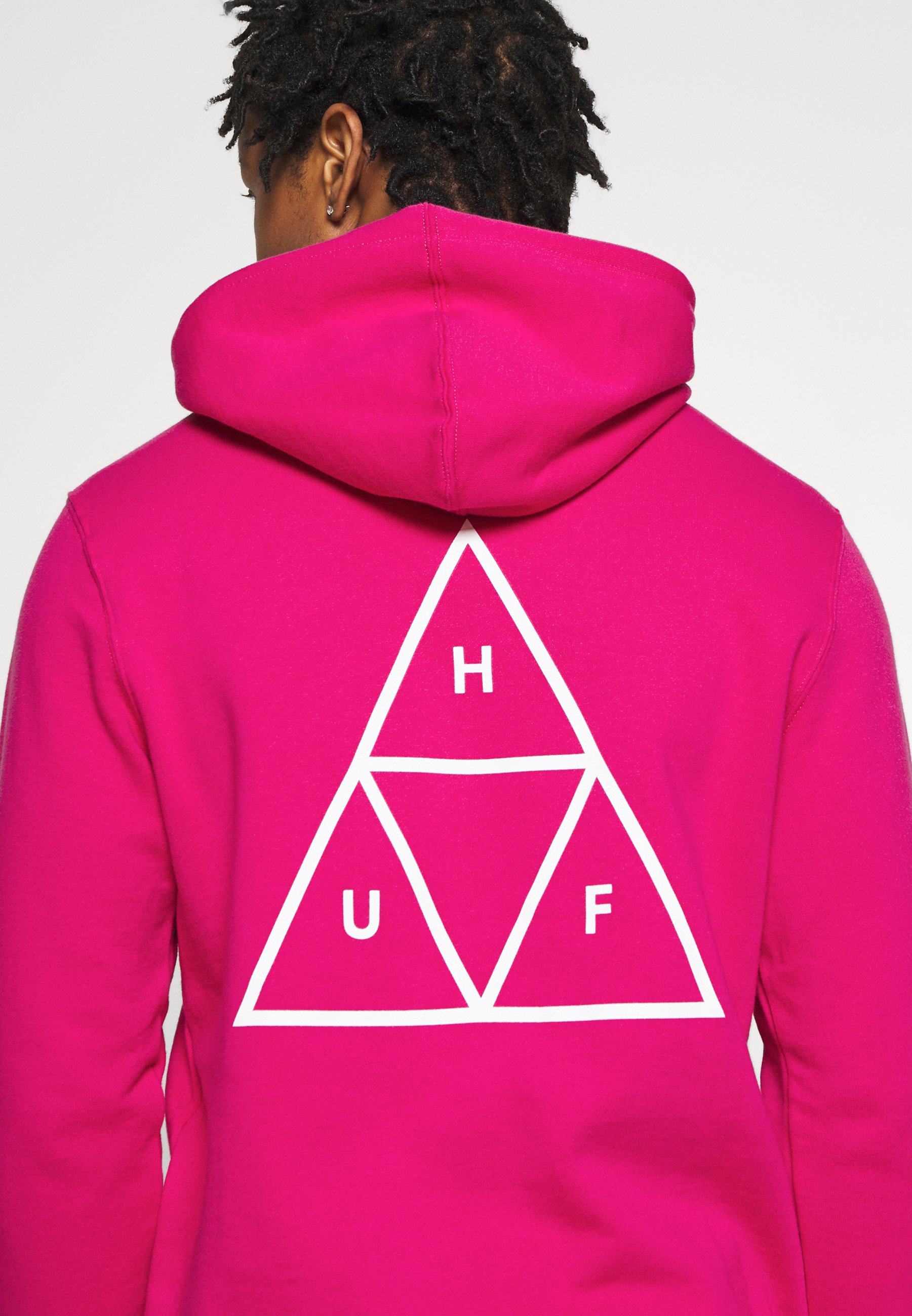 HUF ESSENTIALS HOODIE Hoodie hot pinkdonkerroze HUF ESSENTIALS HOODIE Hoodie blackZwart Zalando.nl