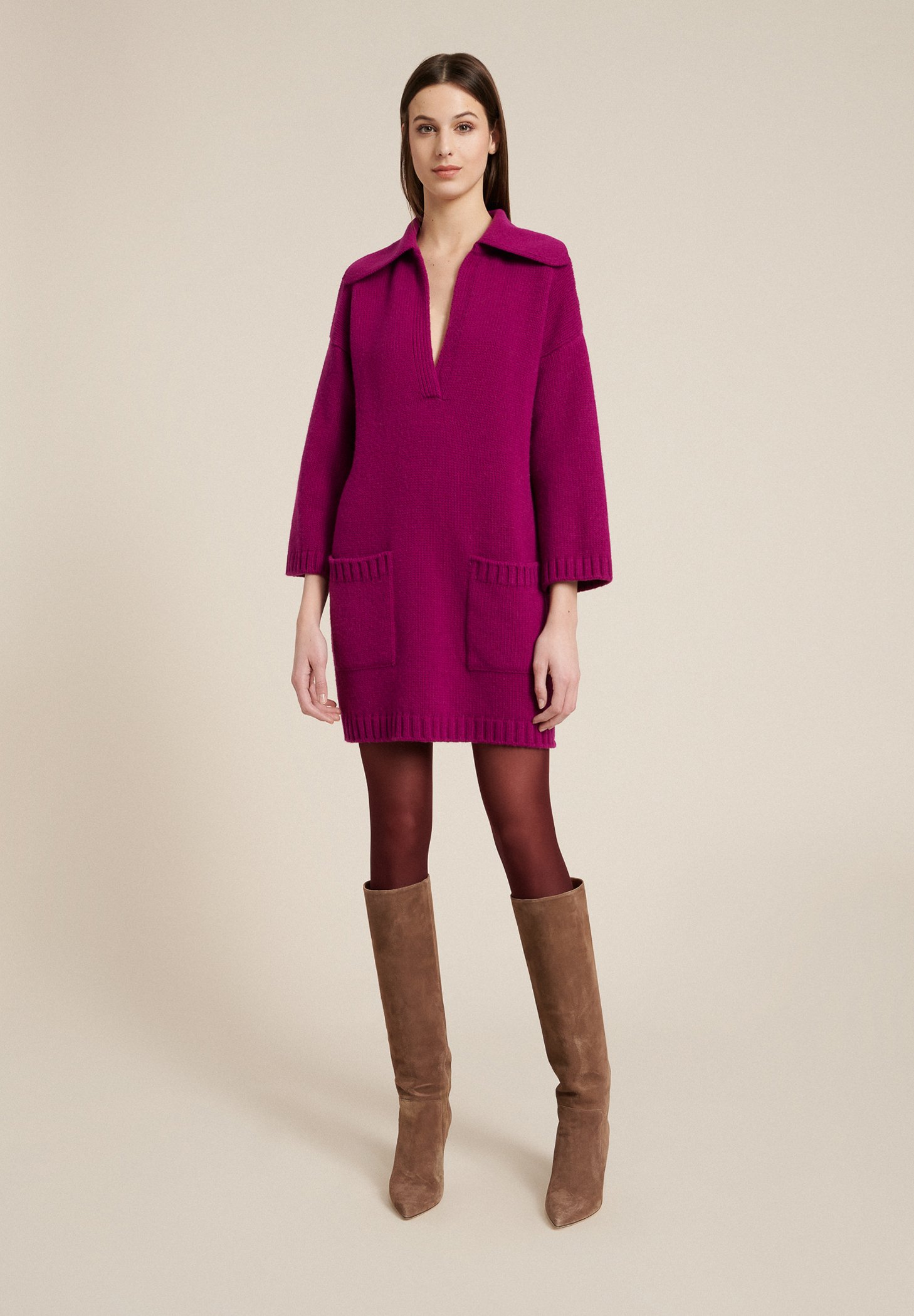 Luisa Spagnoli Abito in maglia - fucsia/fuxia - Zalando.it