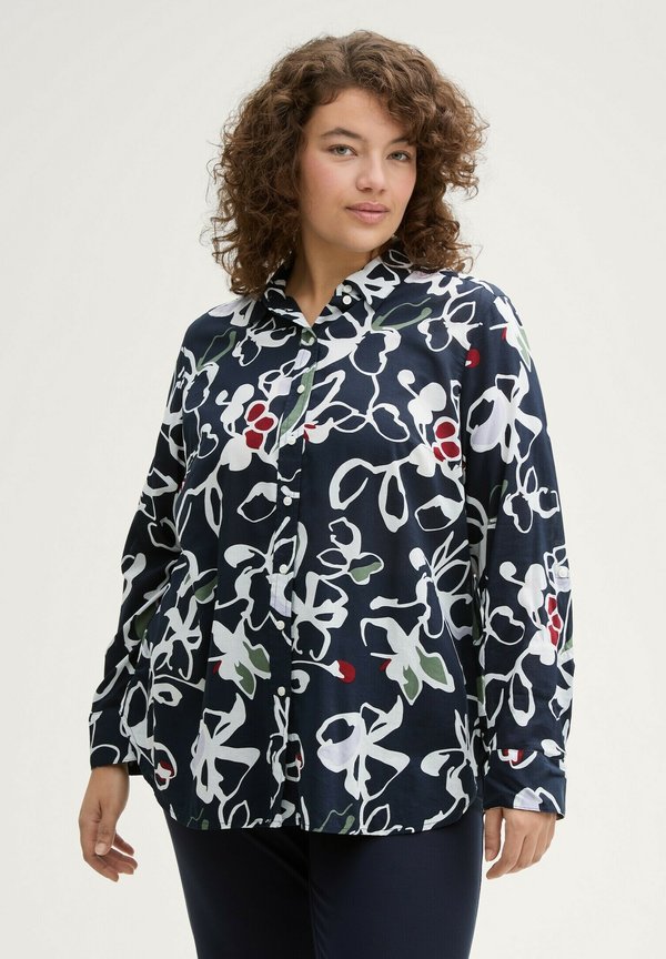 PLUS - GEMUSTERTE - Hemdbluse - painterly floral design