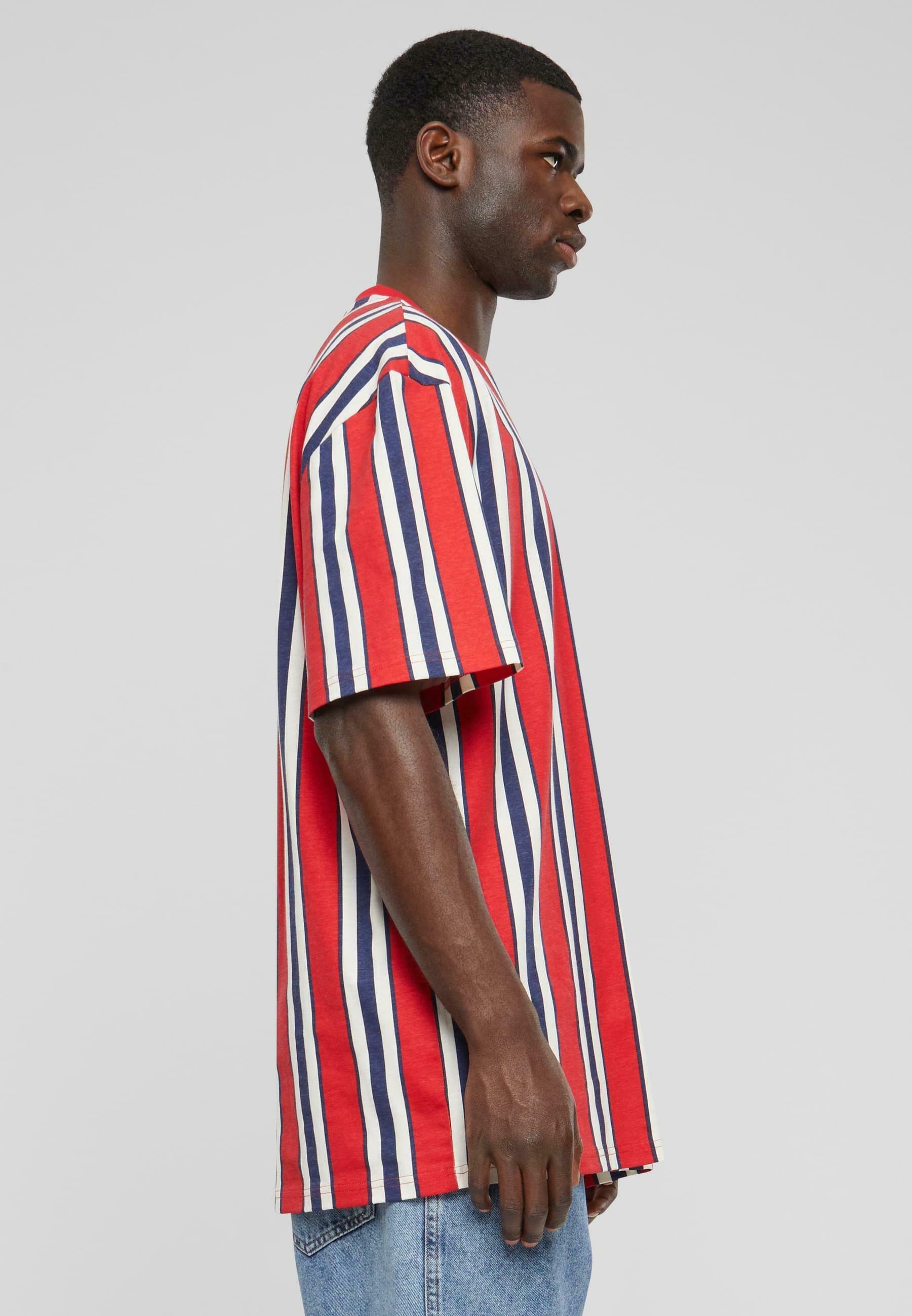 Karl Kani RETRO STRIPED PRINT - Print T-shirt - red navy