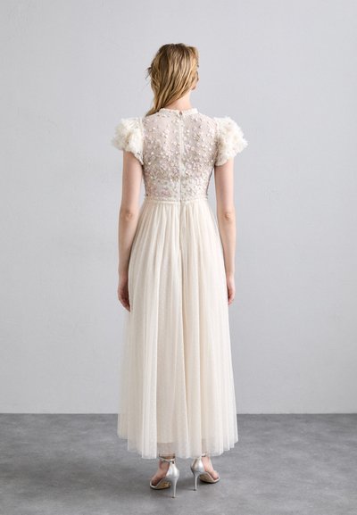 Needle & Thread DAHLIA DITSY BODICE ROUND NECK ANKLE GOWN - Robe de cocktail - cream