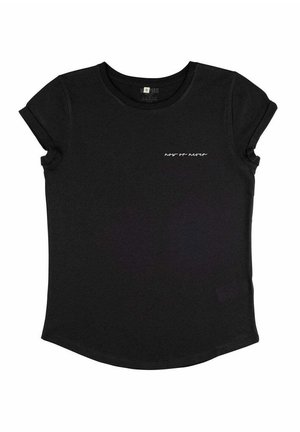 NOW OR NEVER EMBROIDERY ROLL UP - T-shirt imprimé - black