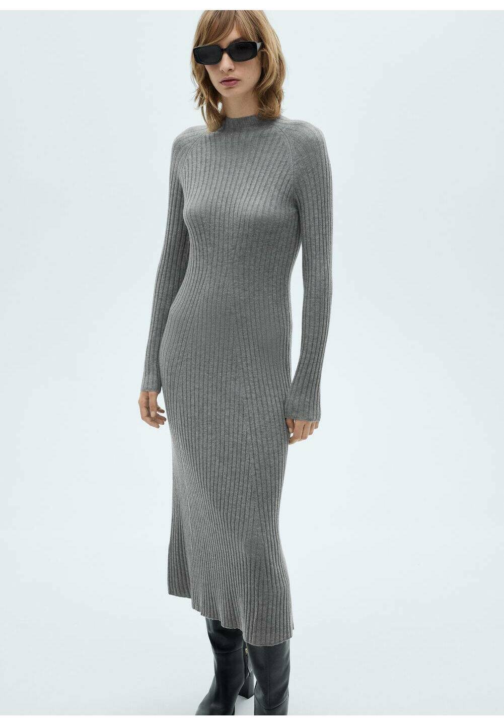 Mango Jumper dress - mottled grey - Zalando.ie