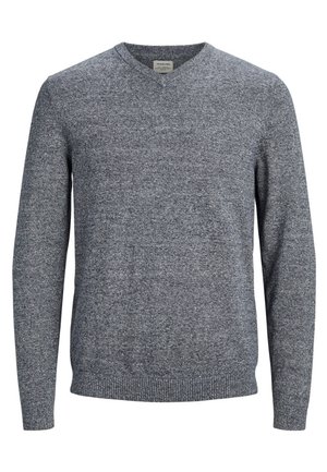 Jack & Jones JJEBASIC V-NECK - Maglione - grey