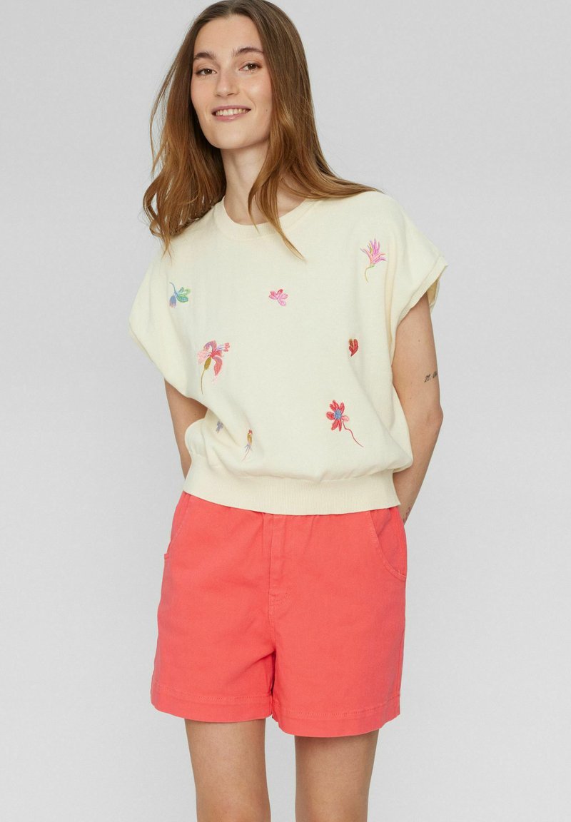 Pepe Jeans Alanis T-Shirt Donna – Ricamo Frontale, Girocollo, Cotone Morbido – Pacco Da 1