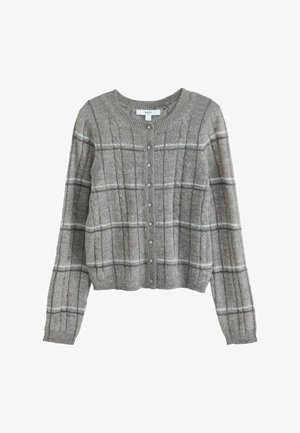 Next, REGULAR FIT - SHEER KNIT LONG SLEEVE CO-ORD CARDIGAN - Vest - grey check