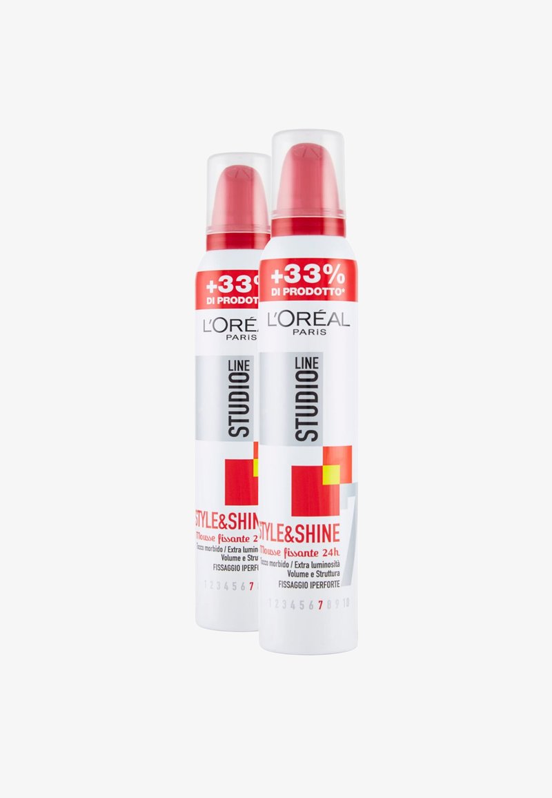 L'Oréal Paris - MOUSSE PER CAPELLI STUDIO LINE STYLE&SHINE, FISSAGGIO IPER FORTE, 200ML - 2 PACK - Trattamenti capelli, Ingrandire