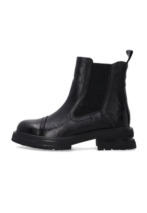 Enkellaarsjes met plateauzool - black