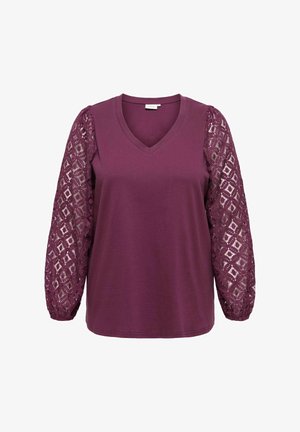 ONLY Carmakoma, BLUSE CAREFFIE BLUSE - Blouse - fig