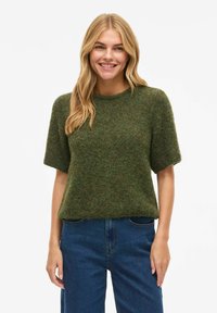 VILA VIMARLEY KURZARMELIGER - T-shirts - deep depths