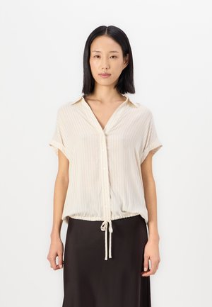 TOM TAILOR STRIPED SHORTSLEEVE - Skjorte - summer beige