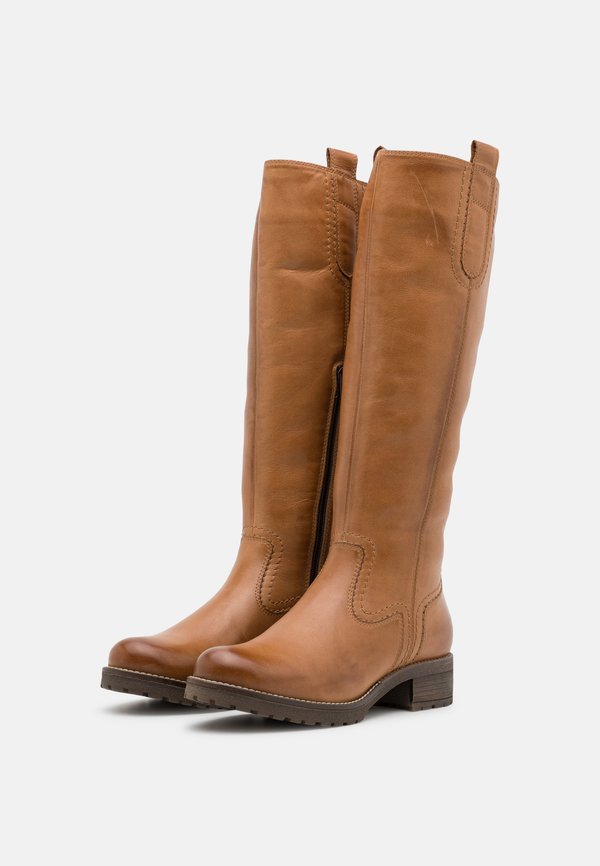 LEATHER  - Boots - cognac2