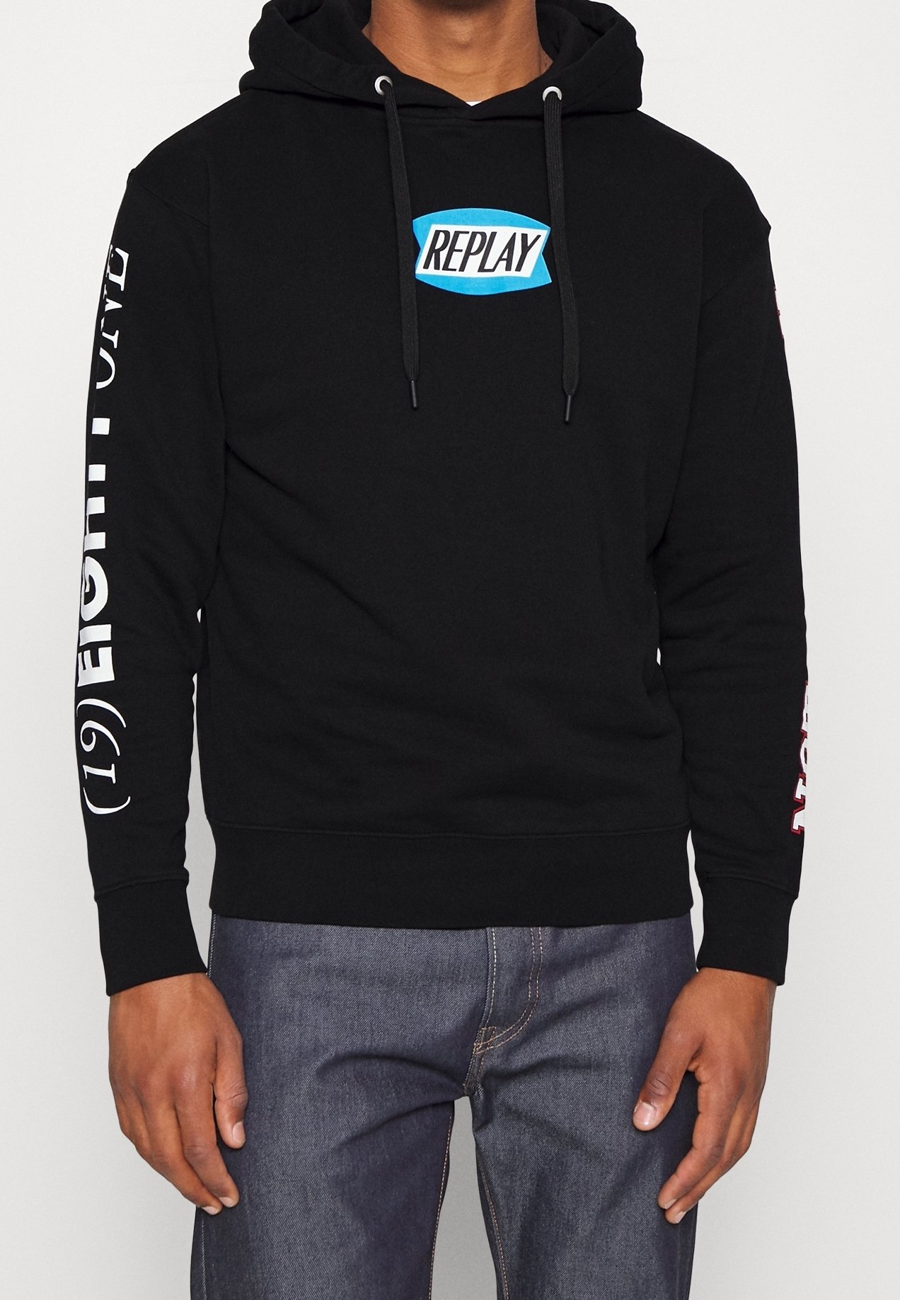 REPLAY Felpa Con Cappuccio Uomo – Cotone Pile, Collezione Essential, Vestibilità Comoda