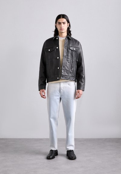 Won Hundred EZRA - Δερμάτινο μπουφάν - washed black