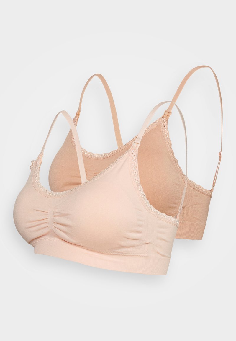 Anna Field MAMA MATERNITY SEAMLESS BRA 2 PACK - Corpete - nude/pink