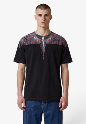 County of Milan, F6CMMATH066 WINGS BLACK - T-shirt con stampa - nero