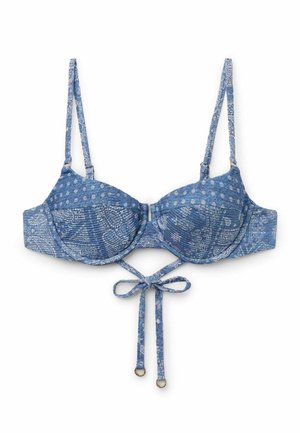 Calzedonia, PAISLEY PUSH UP - Bikinitop - blue