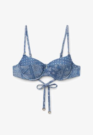 Calzedonia, PAISLEY PUSH UP - Bikinitop - blue