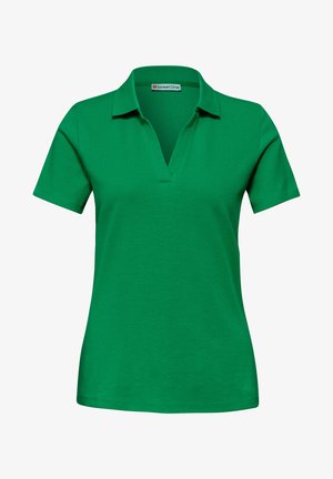 Street One, KURZARM POLOSHIRT MIT SPLIT NECK - Poloshirt - ever green