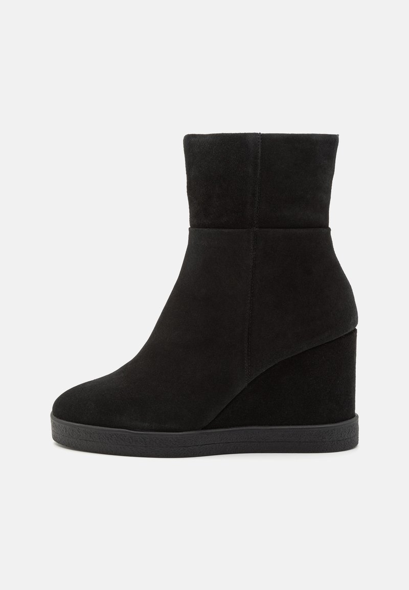 Geox Wedge Ankle Boots - black