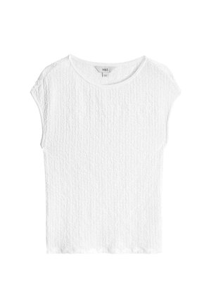 SHORT SLEEVE TEXTURED - Blus - soft white